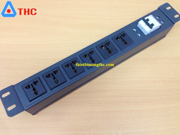 Thanh nguồn điện PDU 6 cổng 3 chấu